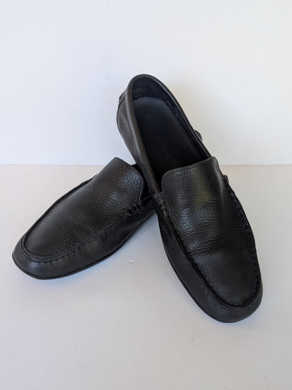 Tommy Bahama Mens Black Leather Driving Mocs Shoes - Naples Driver Venetian 13M
